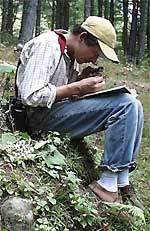 Vlad studying flowers