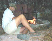 Jim preparing supper